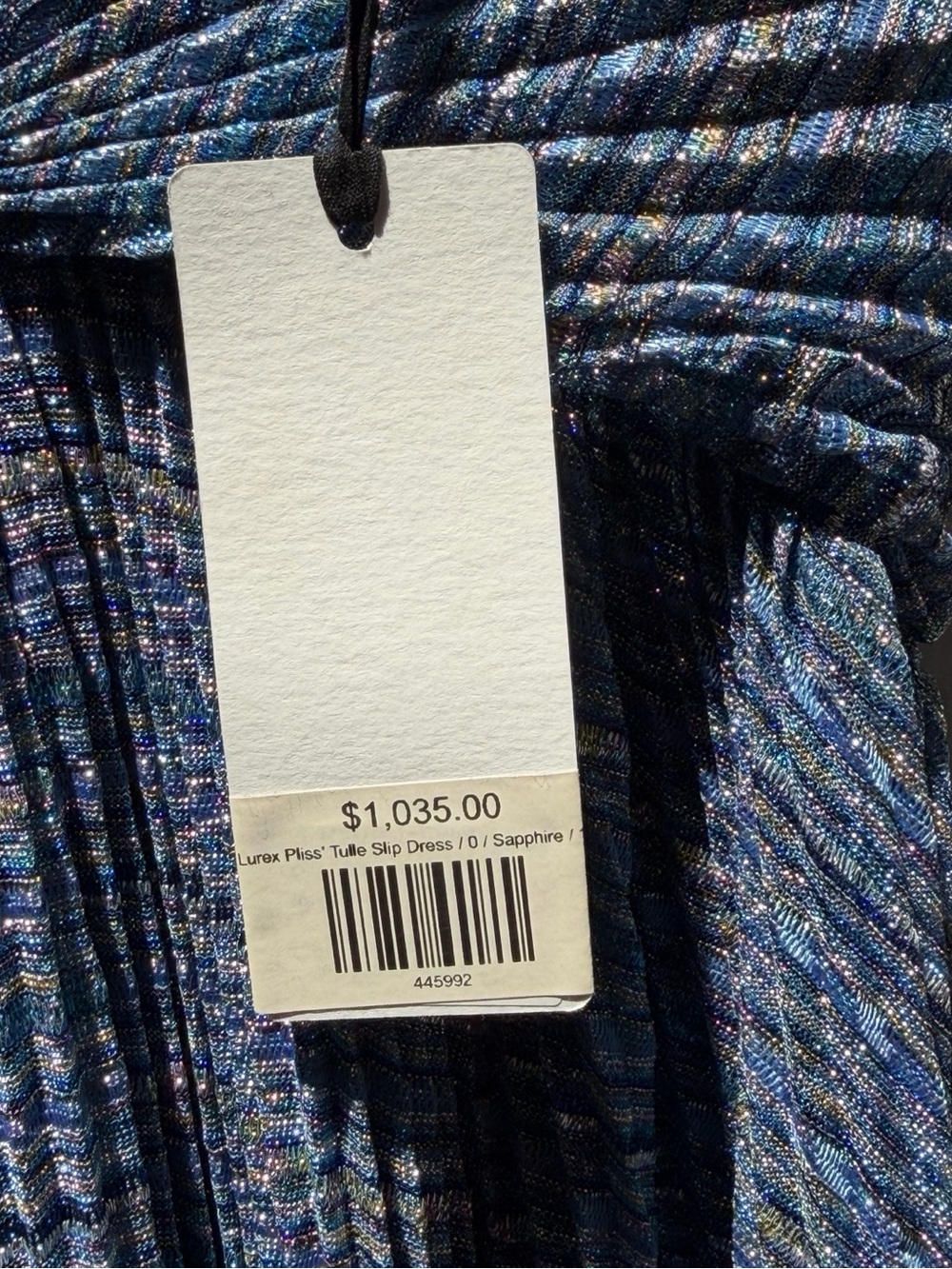 Forte_Forte Silk Lurex Plissé Maxi Dress NWT Blue Size 0 - Picture 4 of 9